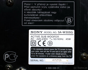 Aktivní subwoofer Sony SA-W 305. - 10
