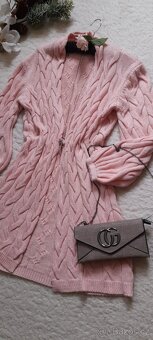 Yes Style meruňkový dlouhý kardigan - 10