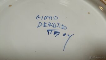 VELKÝ RUČNĚ MALOVANÝ TALÍŘ-AUTOR GIOTTO DERUTA - MAJOLIKA - 10