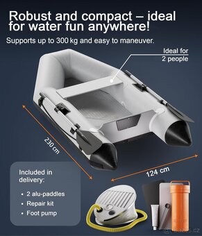 Nový člun profi 230 cm vysokotlaká podlaha, pádla - 10