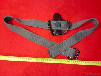 Kožená taška, opasky 2 ks a pouzdro na zbraň zn. LOBO - 10