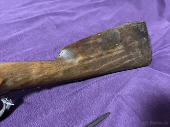Vojenská Křesadlová Puška S Bajonetem - 18 mm - 10