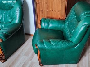 Luxusní kožená sedací souprava 3 + 1 + 1 - 10
