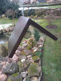 Krmítko na lojovou kouli, masivní dřevo, ruční práce, EKO - 10