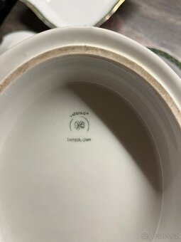 Servírovací sada se zeleným lemem - 10