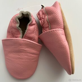 Nové šedé kožené capáčky / boty pro miminko nazouvací - 10