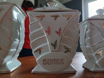 STAROŽITNÉ ART DECO PORCELÁNOVÉ KOŘENKY FRANCIE - 10
