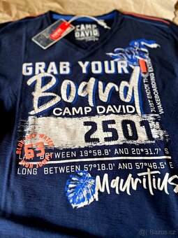 CAMP DAVID Pánské tričko s potiskem Thunder Blue L (nové) - 10