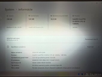 Notebook HP 14″ s procesorom Intel Core i5 a 32 GB RAM - 10