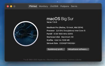 Prodám MacBook Pro Retina 13-inch Mid 2014 - 10