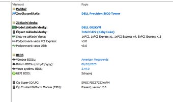 DELL Precision Tower 5820 - XEON W-2135 v4, 64 GB RAM - 10