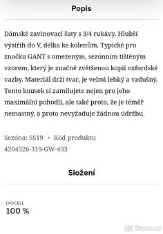 GANT dámské zavinovací šaty vel. M nové - 10