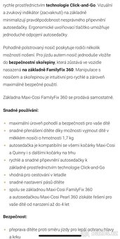 Prodám autosedačku se základnou Maxi Cosi - 10