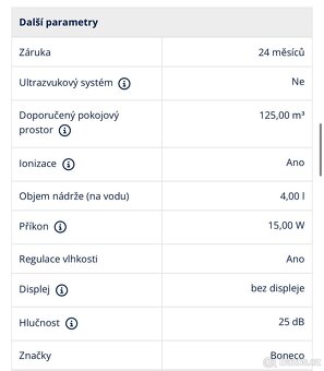 Prodám zvlhčovač a zaroveň čistič vzduchu Boneco - 10