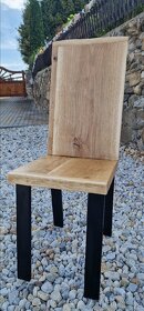 Masivní dubové židle k jídelnímu stolu - 10