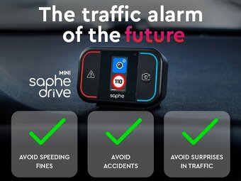 Saphe Drive Pro detektor , kamer, radarů , GPS , alarm - 10