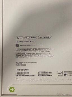 MacBook Pro 14" M4 CZ, 1TB SSD, 16GB RAM + služby - 10