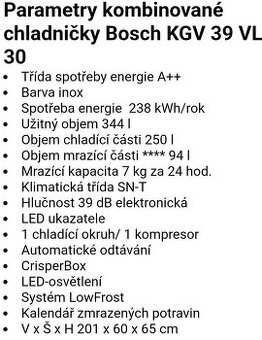 Lednice s mrazákem Bosch KGV39VL30 - 10