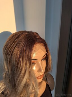 Paruka s krajkou platinovou blond ombré 7168 - 10