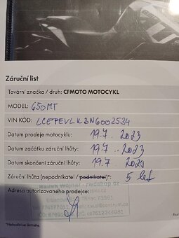 CFMOTO 650 MT Premium 41,5 kw - najeto jen 2700 km - 10