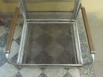 RARITA - Starožitné Polohovací KŘESLO FUNKCIONALISMUS Chrom - 10