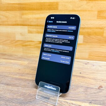 IPhone 16 128GB, modrozelený, 100% baterie (rok záruka) - 10