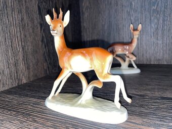 Poválečný myslivecký porcelánový RoyalDux set - 10