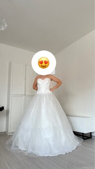 Č. O09 Svatební šaty nové vel L-XL - 10