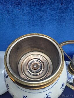 Porcelánová, petrolejová lampa Míšen - 10