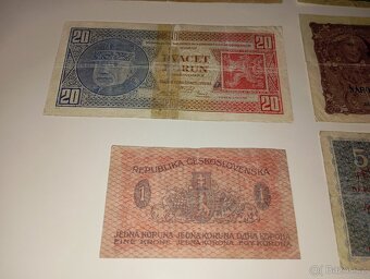 BANKOVKY 30. LÉTA, 1-100 K, 6 RŮZNÝCH NOMINÁLŮ, NEPERFOR. - 10