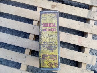 SHELL stará plechovka na olej - 4 l - 10