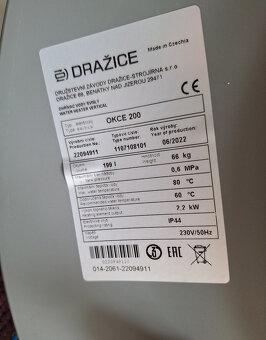 ELEKTRICKÝ BOJLER DRAŽICE - OKCE 200 - 200L - 10