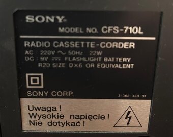 Radiomagnetofon SONY CFS - 710L - 10