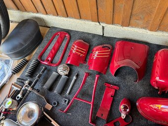 Jawa 555 díly komplet TOP, nove kola, vybrus, lakovani - 10