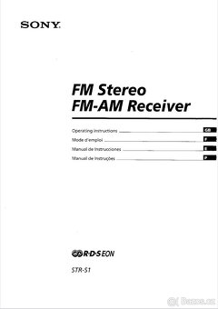 Receiver SONY STR-S1 z řady SCALA, top midi, RDS EON, PTY - 10