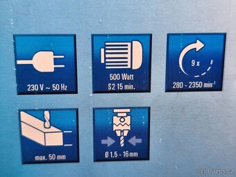 Prodám NEPOUŽITOU stolní vrtačku EINHELL -500 W. -Sklíčidlo - 10