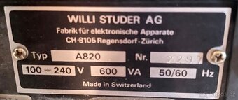 STUDER 14 Master Tape Machine A820-2 TC s Dolby SRA a stereo - 10