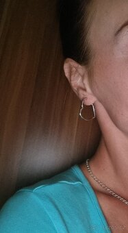 Loved nové dámské stříbrné náušnice srdce srdíčka 925 - 10