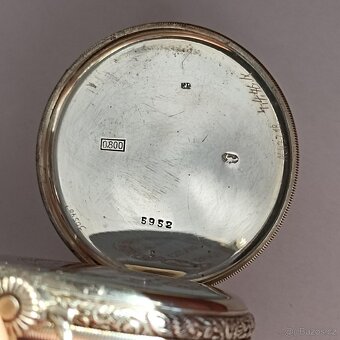 Staré pánské stříbrné kapesní hodinky DANUBIA WATCH - 10