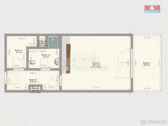 Pronájem bytu 1+kk, 36 m², Plzeň, ul. Safírová - 10
