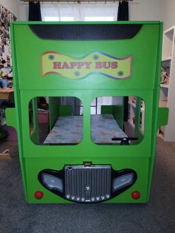 Dětská dvoupatrová postel autobus - 10