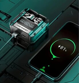 Bezdrátová sluchátka s herním módem a LED displej - 10