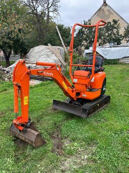 Prodám minibagr Kubota U10 s nulovým přesahem zádě - 10