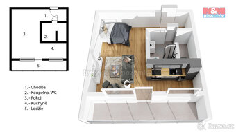 Prodej bytu 1+kk, 29 m², Hradec Králové, ul. Urxova - 10