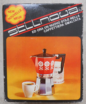 Retro moka konvička, nepoužitá, obal, návod, účtenka - 10