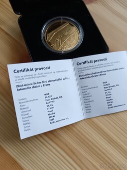 Zlatá mince 1oz 31,1g čistého zlata Artemidin chrám v Efesu - 10