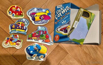 Puzzle Miniland Flexi Form dopravní prostředky + zvířata - 10