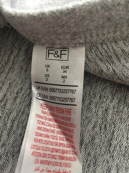 Mikinové pončo zn.F&F vel.UK6,Eur 34 - 10