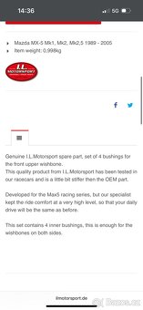 Silentbloky I.L.Motorsport Mazda MX-5 NA NB 1989-2005 - 10