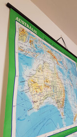 Stará školní mapa Austrálie a Nový Zéland - rok vydání 1991 - 10